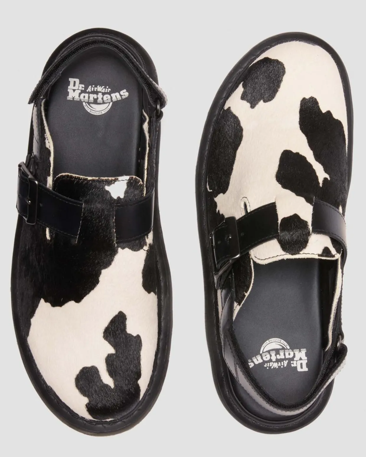 Dr. Martens Mules Jorge II En Hair-On à Bridess BLACK+WHITE — Hair On + Atlas Flash Sale