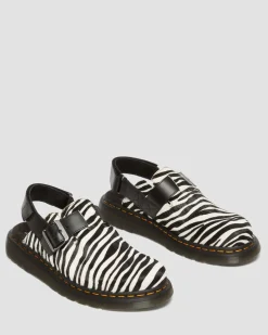 Dr. Martens Mules Jorge II En Hair-On à Bridess BLACK+WHITE — Hair On + Atlas New