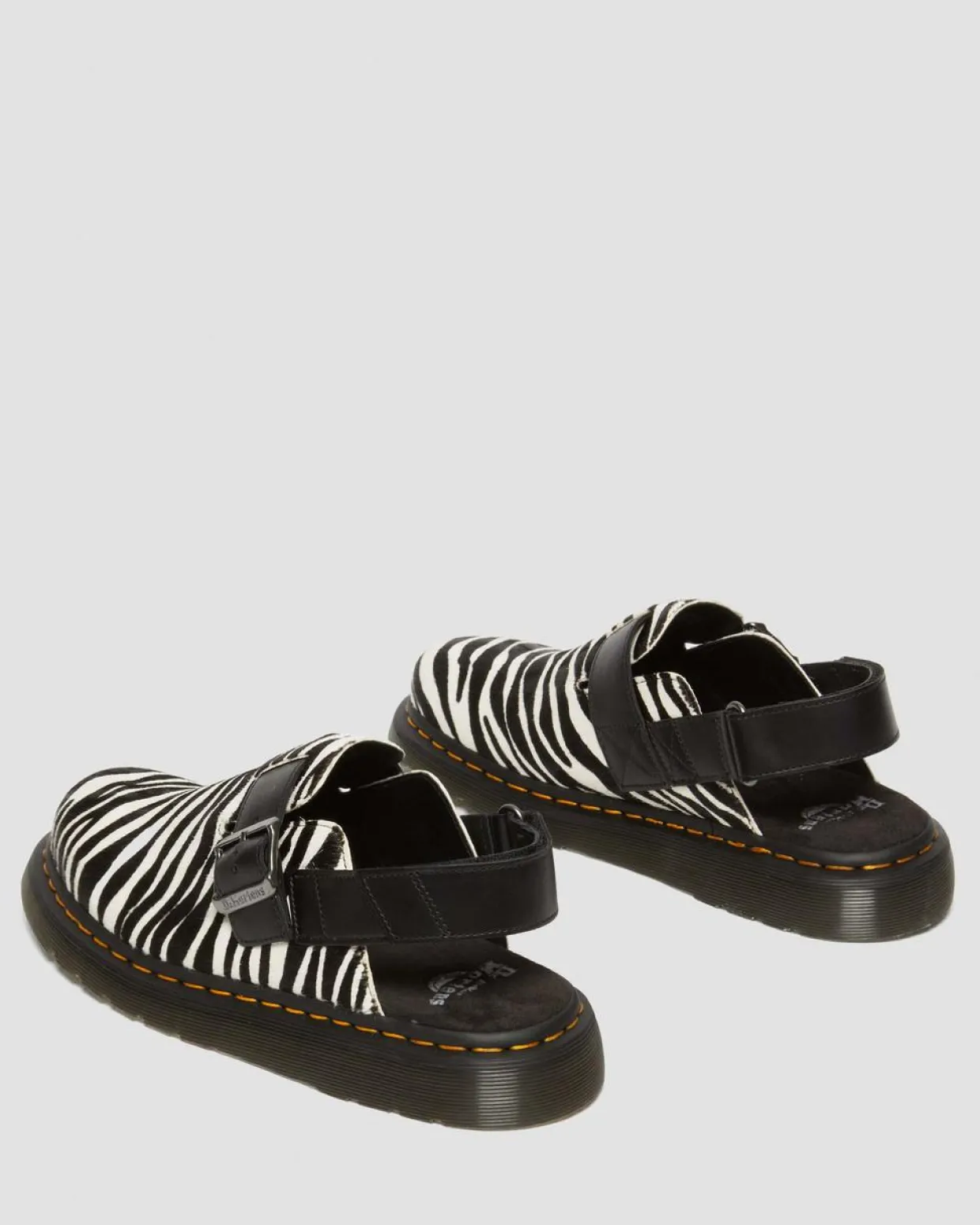Dr. Martens Mules Jorge II En Hair-On à Bridess BLACK+WHITE — Hair On + Atlas New