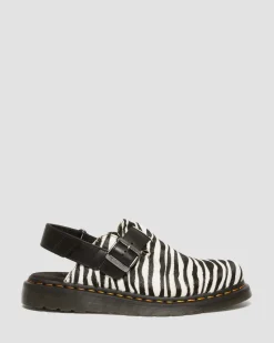 Dr. Martens Mules Jorge II En Hair-On à Bridess BLACK+WHITE — Hair On + Atlas New