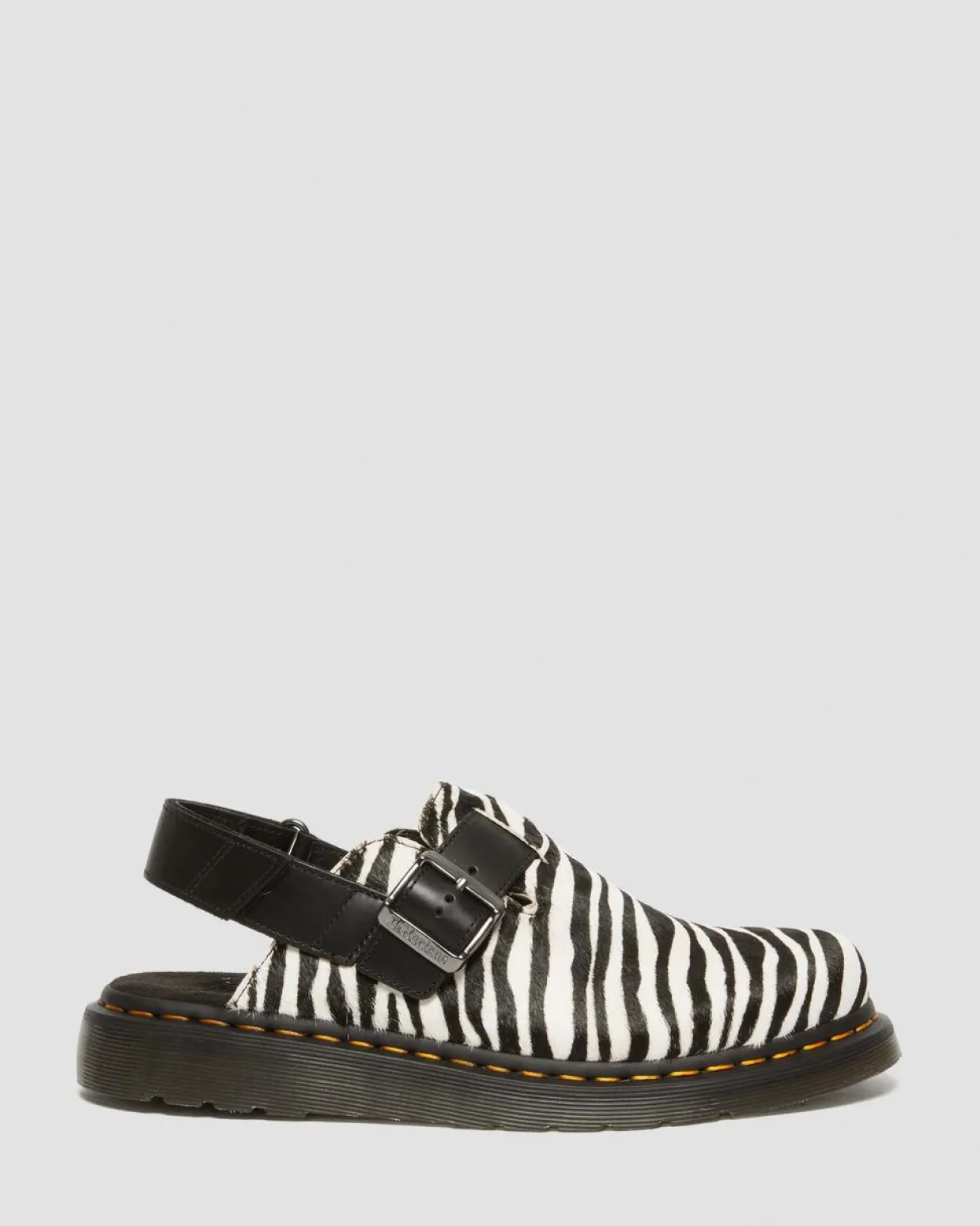 Dr. Martens Mules Jorge II En Hair-On à Bridess BLACK+WHITE — Hair On + Atlas New