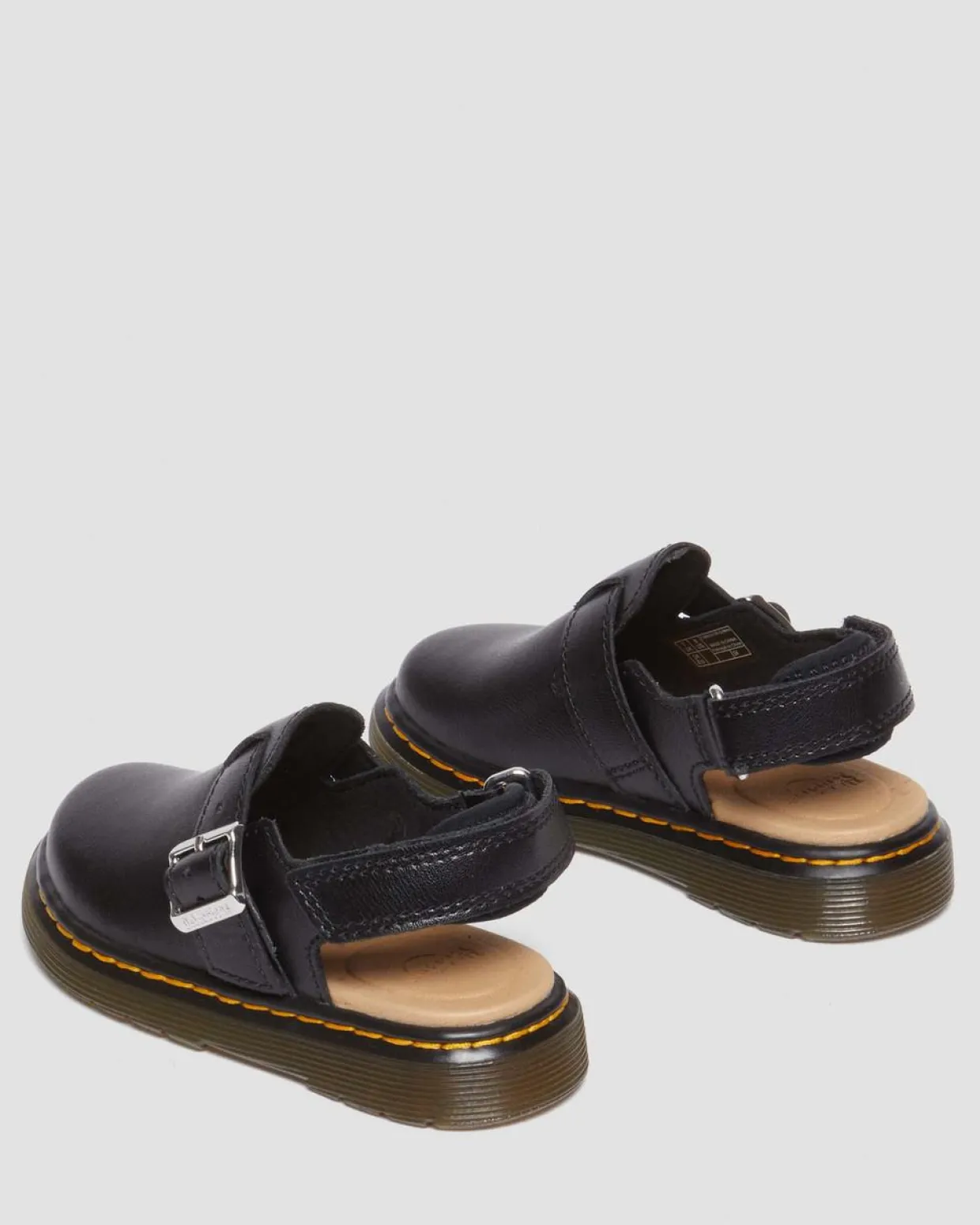 Dr. Martens Mules Jorgie En Cuir Pour Tout-petit Noir — T Lamper Best Sale