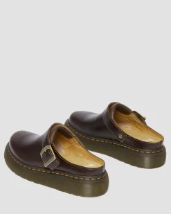 Dr. Martens Mules Plateformes Laketen En Cuir Charro — Atlas Cheap