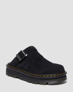 Dr. Martens Mules Plateformes Zebzag Casual En Daim à Brides Noir — E.H.Suede Outlet