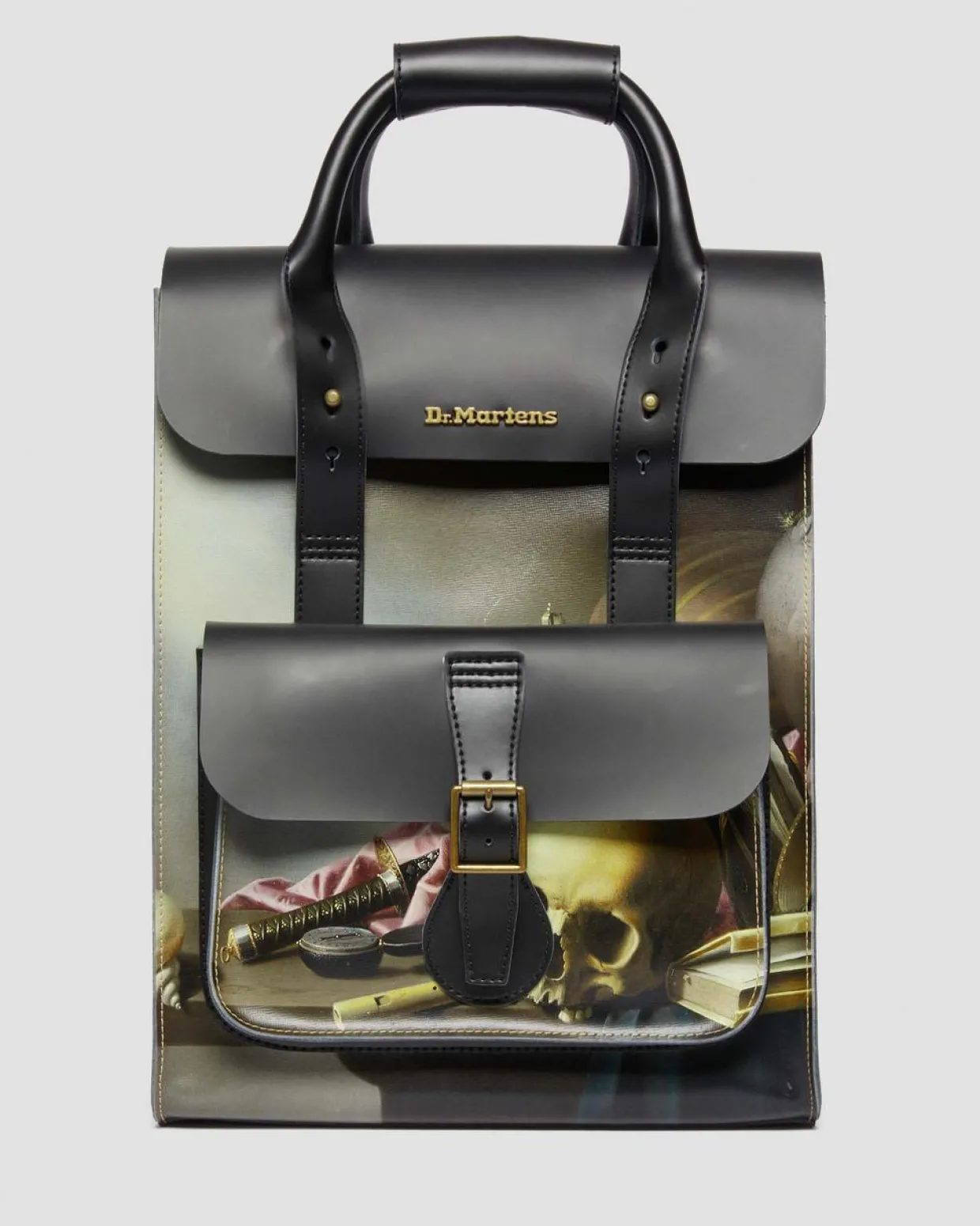 Dr. Martens SAC À DOS THE NATIONAL GALLERY HARMEN STEENWYCK EN CUIR Blanc+Noir — Backhand Strawgrain+Kiev Online