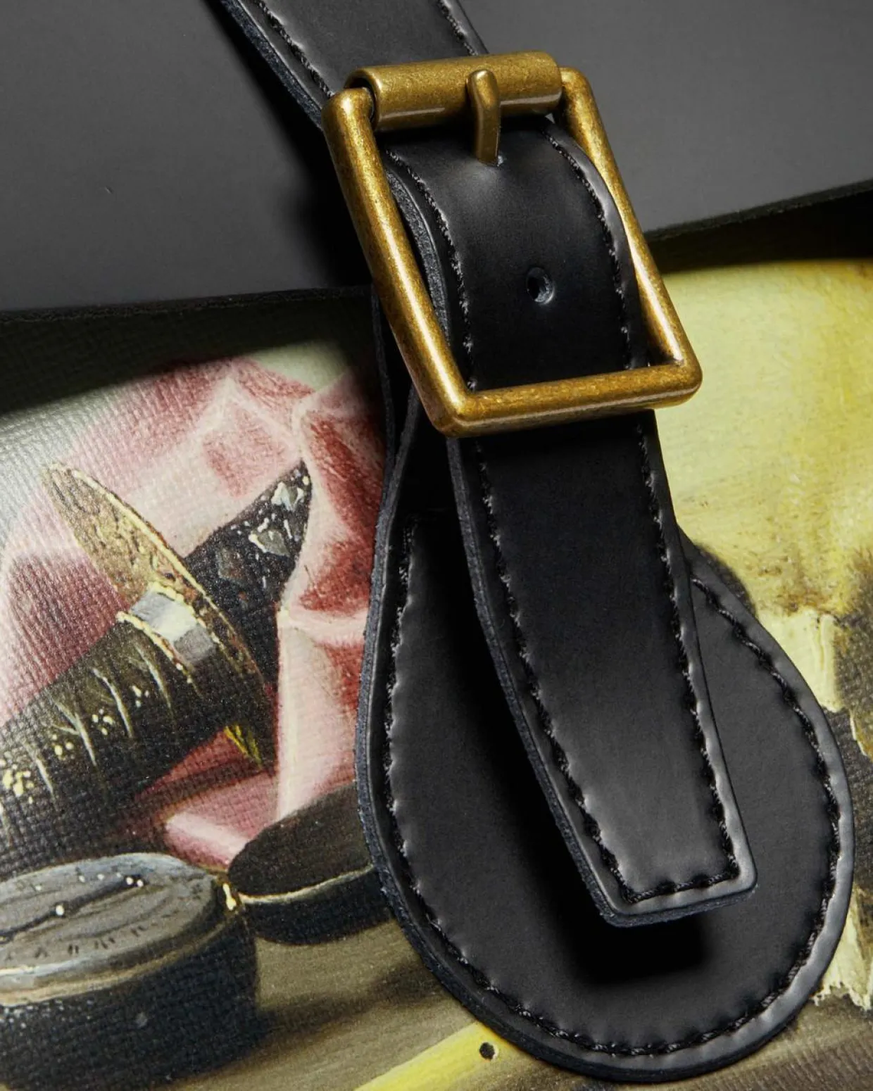 Dr. Martens SAC À DOS THE NATIONAL GALLERY HARMEN STEENWYCK EN CUIR Blanc+Noir — Backhand Strawgrain+Kiev Online