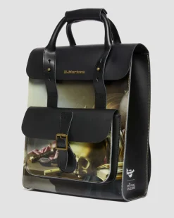 Dr. Martens SAC À DOS THE NATIONAL GALLERY HARMEN STEENWYCK EN CUIR Blanc+Noir — Backhand Strawgrain+Kiev Online