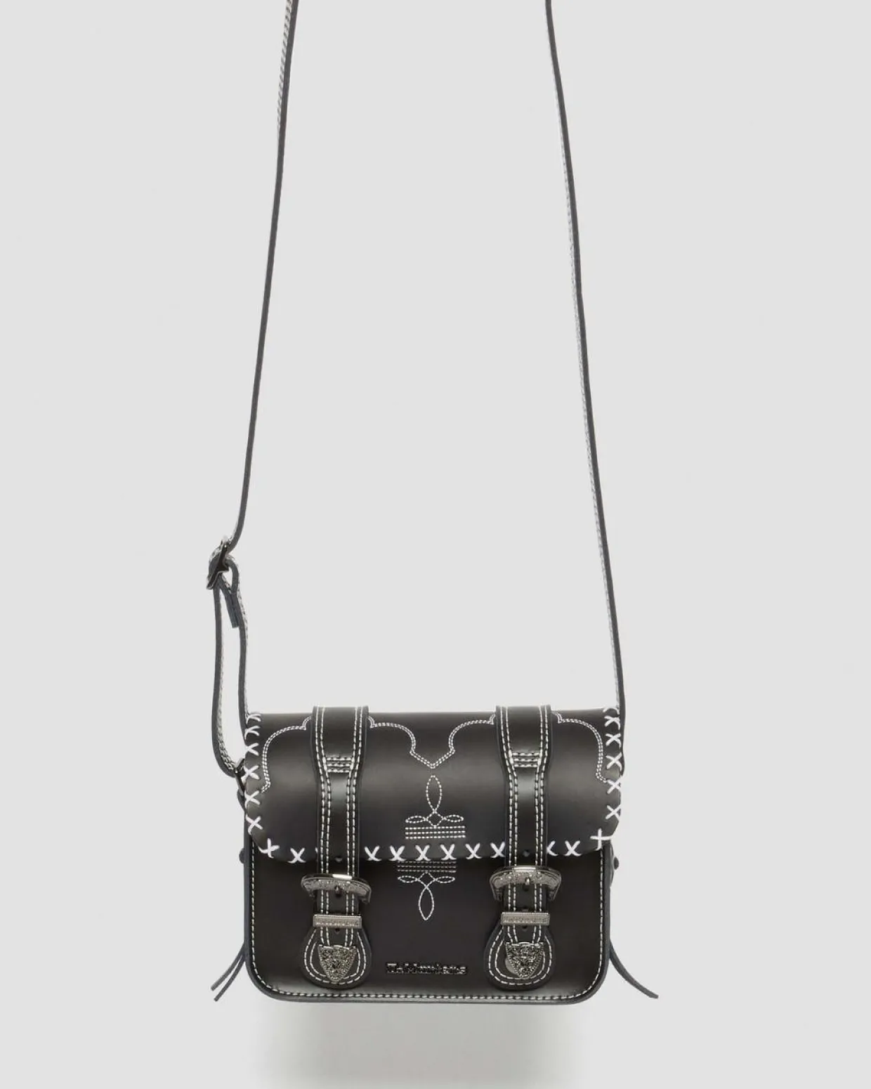 Dr. Martens SAC BANDOULIÈRE CONTRAST STITCH EN CUIR 18 CM Noir — Smooth+Kiev Best Sale