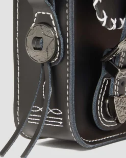 Dr. Martens SAC BANDOULIÈRE CONTRAST STITCH EN CUIR 18 CM Noir — Smooth+Kiev Best Sale