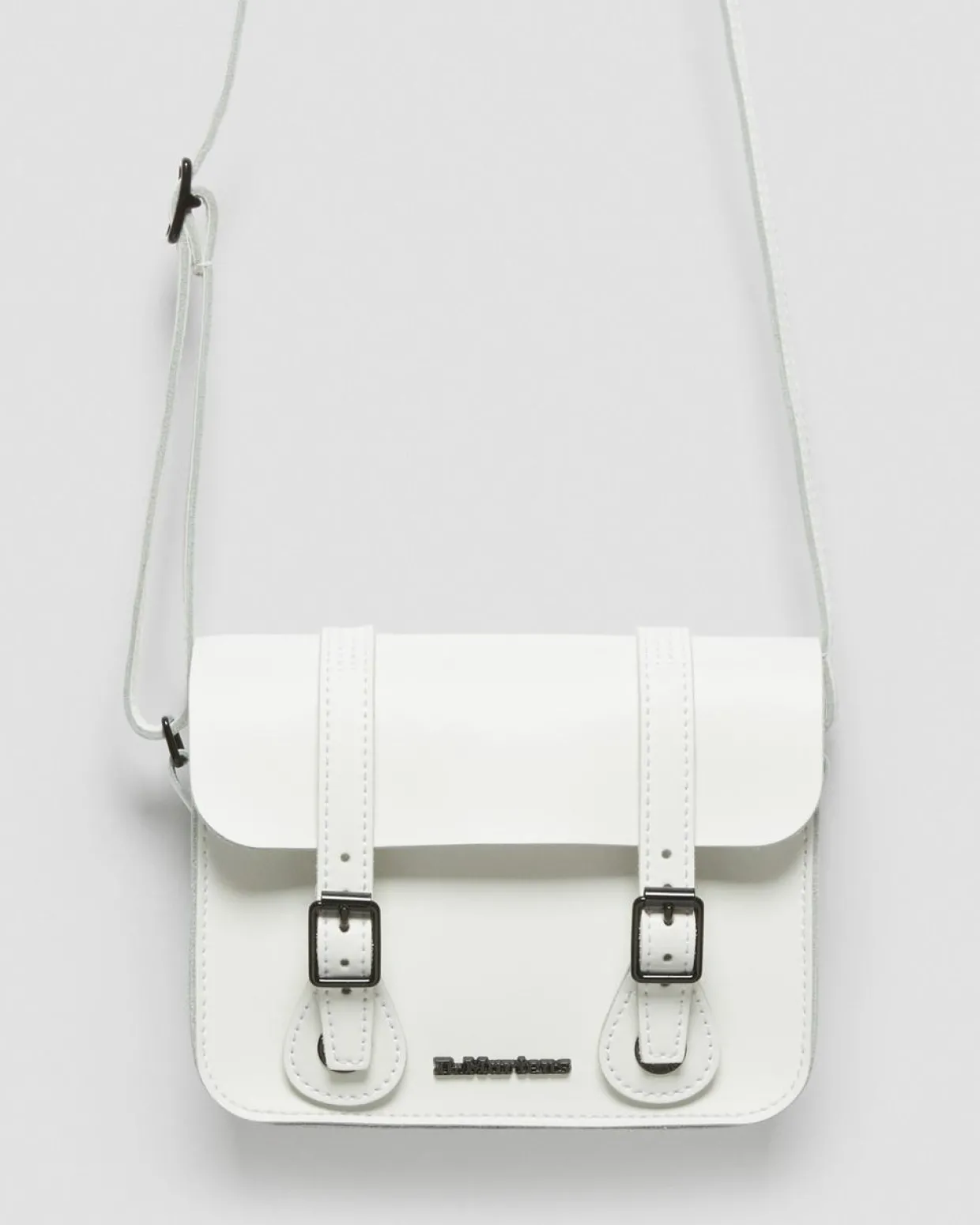 Dr. Martens Sac Bandoulière En Cuir 18 Cm Blanc — Smooth Leather Hot