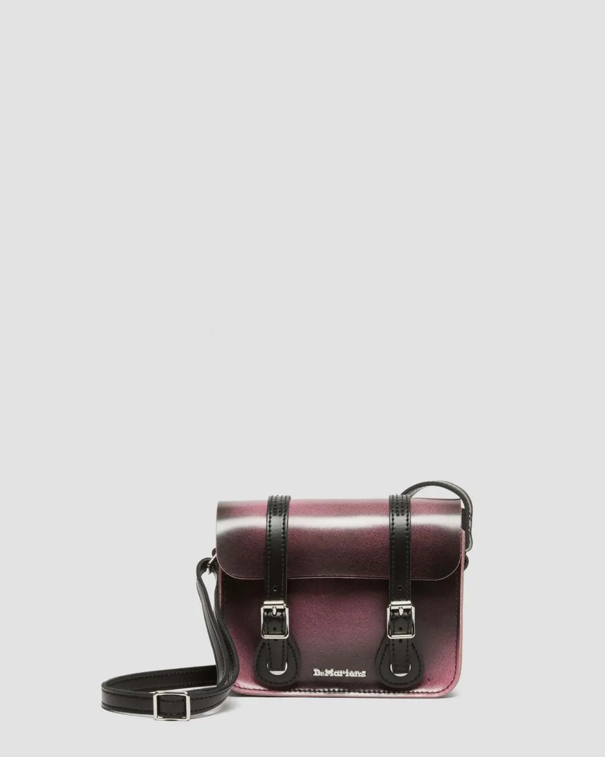 Dr. Martens Sac Bandoulière En Cuir Effet Vieilli 18 Cm Black+Fondant Pink — Two Tone Rub Off+Kiev Cheap