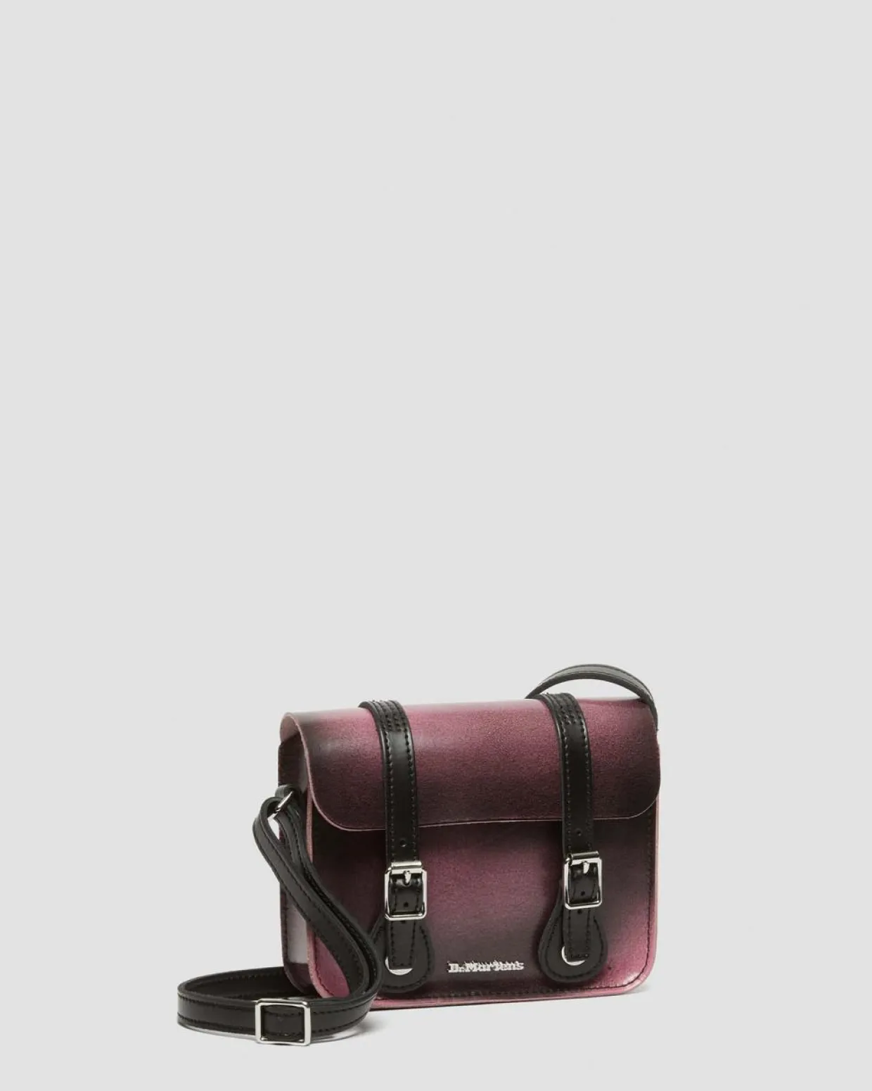 Dr. Martens Sac Bandoulière En Cuir Effet Vieilli 18 Cm Black+Fondant Pink — Two Tone Rub Off+Kiev Cheap