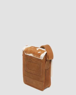Dr. Martens Sac Bandoulière En Hair-On Imprimé Vache WARM TAN — Hair On Discount