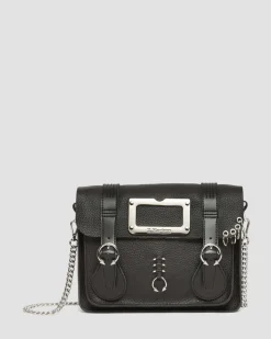 Dr. Martens Sac Bandoulière Piercing En Cuir 28 Cm Black — Milled Nappa Online