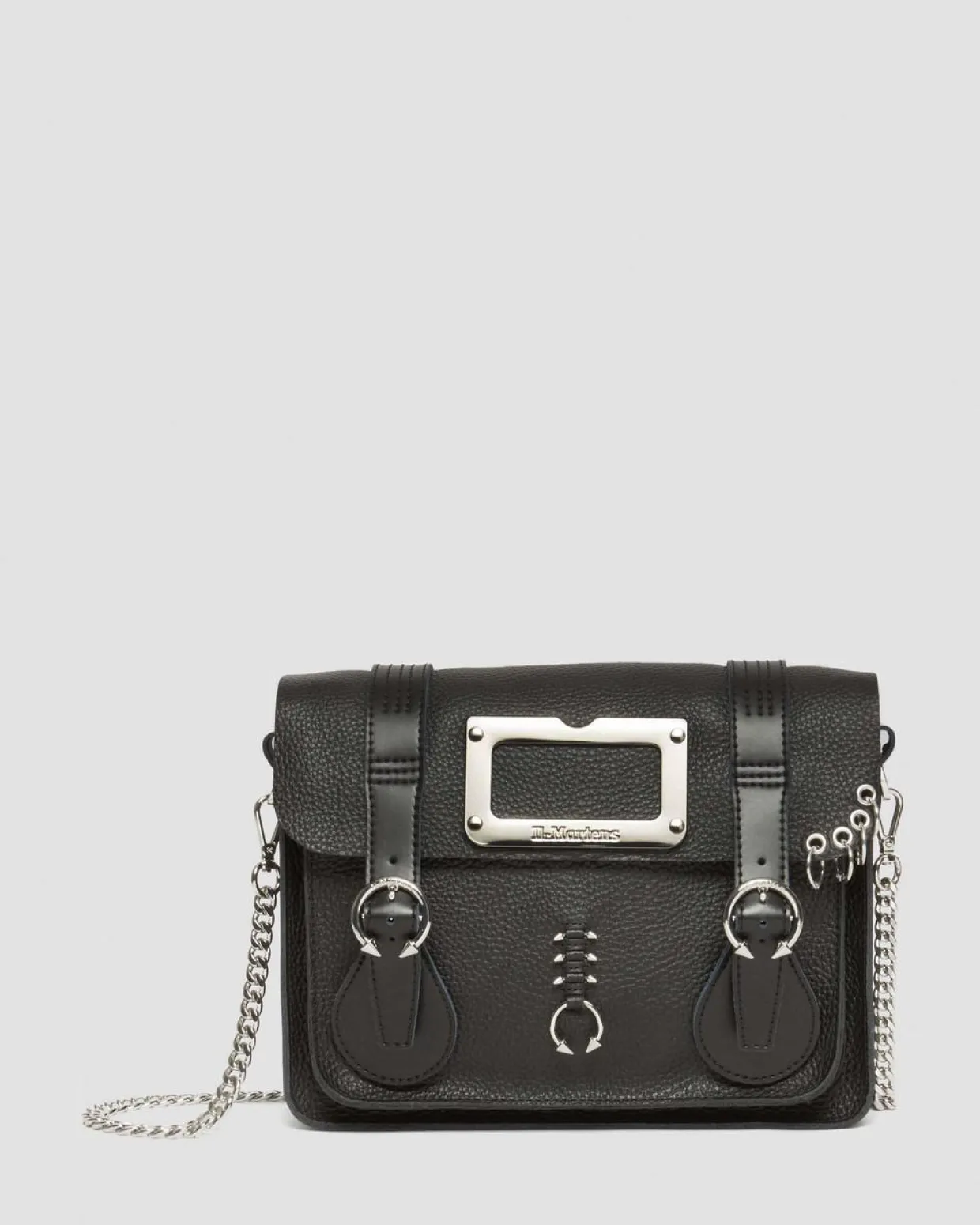 Dr. Martens Sac Bandoulière Piercing En Cuir 28 Cm Black — Milled Nappa Online