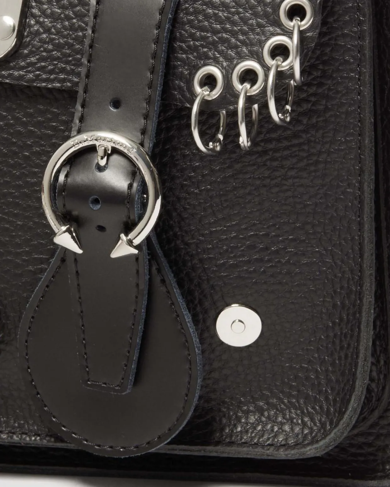 Dr. Martens Sac Bandoulière Piercing En Cuir 28 Cm Black — Milled Nappa Online