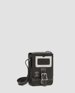Dr. Martens Sac Bandoulière Vertical En Cuir Overdrive Noir — Overdrive Clearance