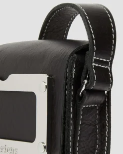 Dr. Martens Sac Bandoulière Vertical En Cuir Overdrive Noir — Overdrive Clearance