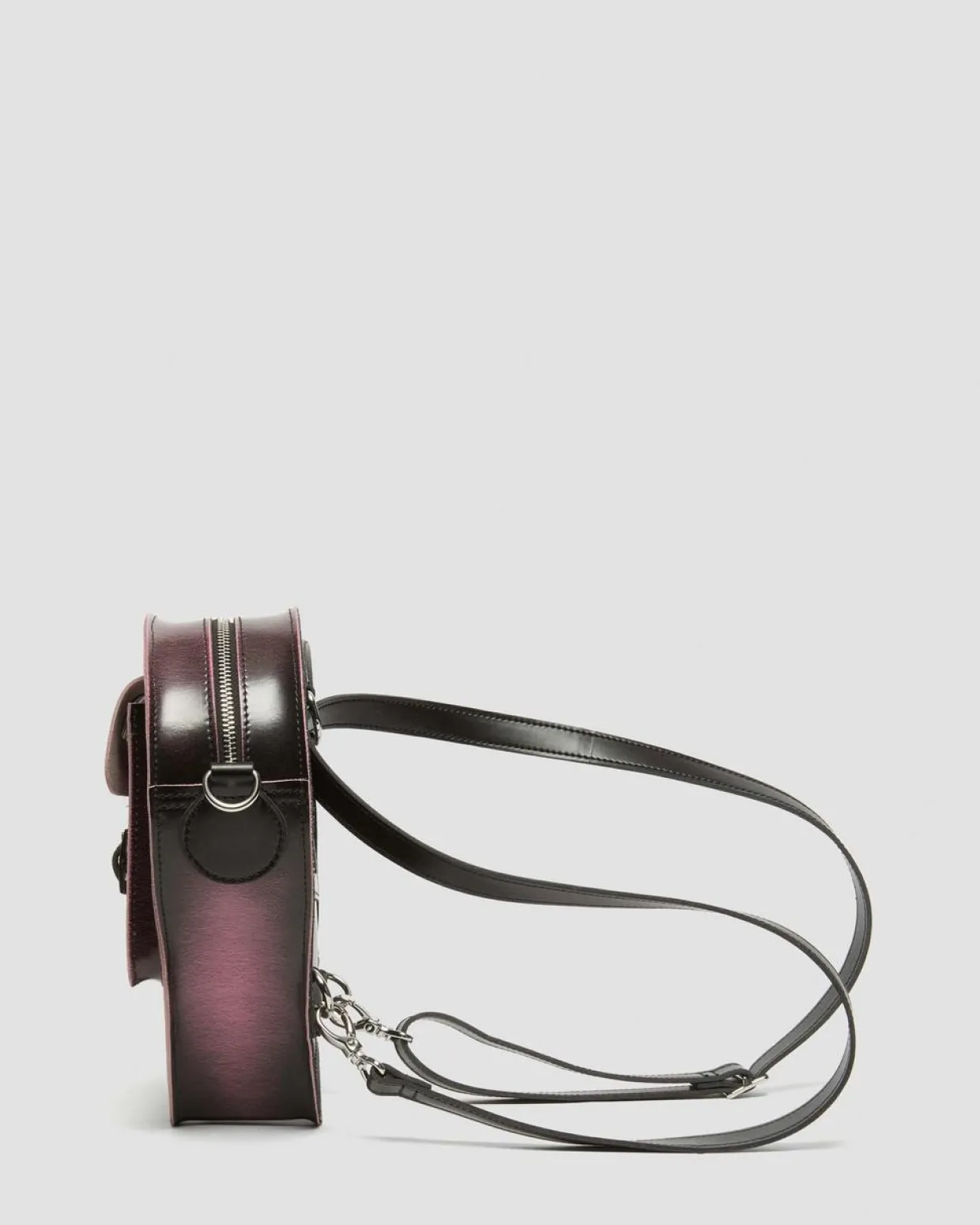 Dr. Martens Sac En Cuir Effet Vieilli En Forme De Cœur Black+Fondant Pink — Arcadia Shop