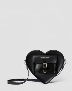 Dr. Martens Sac En Cuir En Forme De Cœur Noir — Kiev Best Sale