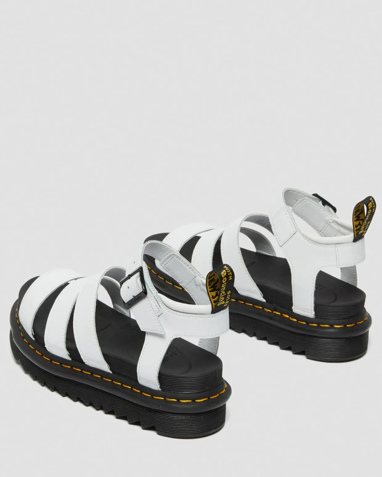 Dr. Martens Sandales Blaire En Cuir Hydro à Brides Blanc — Hydro Leather Cheap