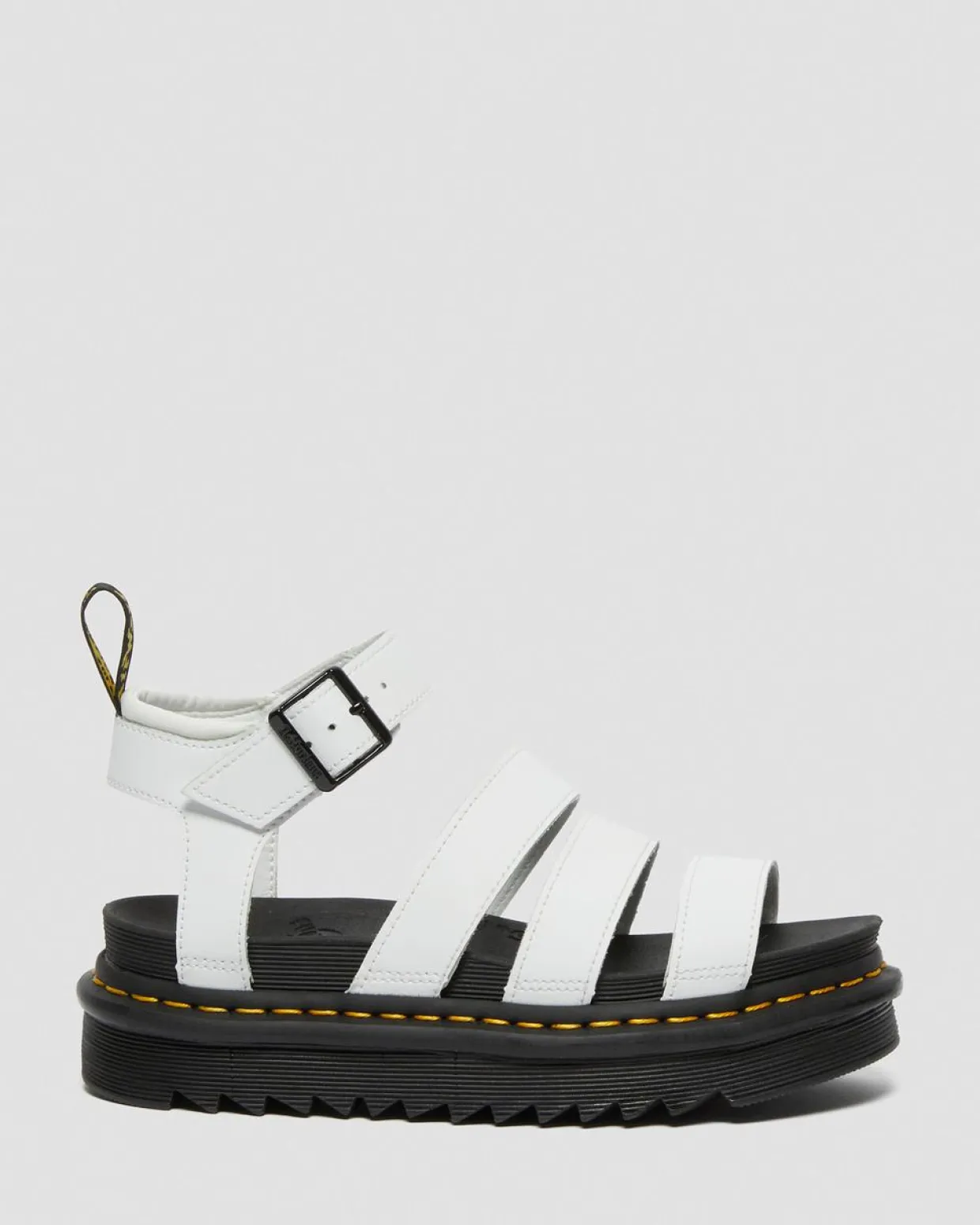 Dr. Martens Sandales Blaire En Cuir Hydro à Brides Blanc — Hydro Leather Cheap