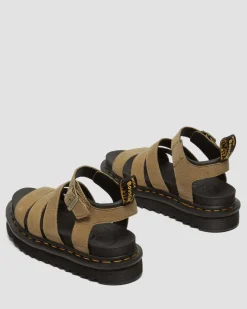 Dr. Martens Sandales Blaire En Cuir Tumbled Nubuck Savannah Tan — Tumbled Nubuck Outlet