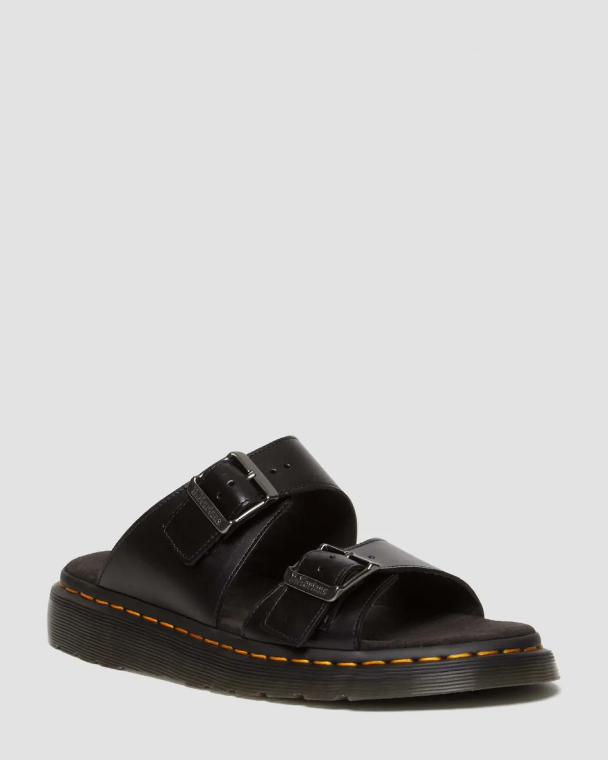 Dr. Martens Sandales Josef En Cuir à Boucles Noir — Analine Cheap