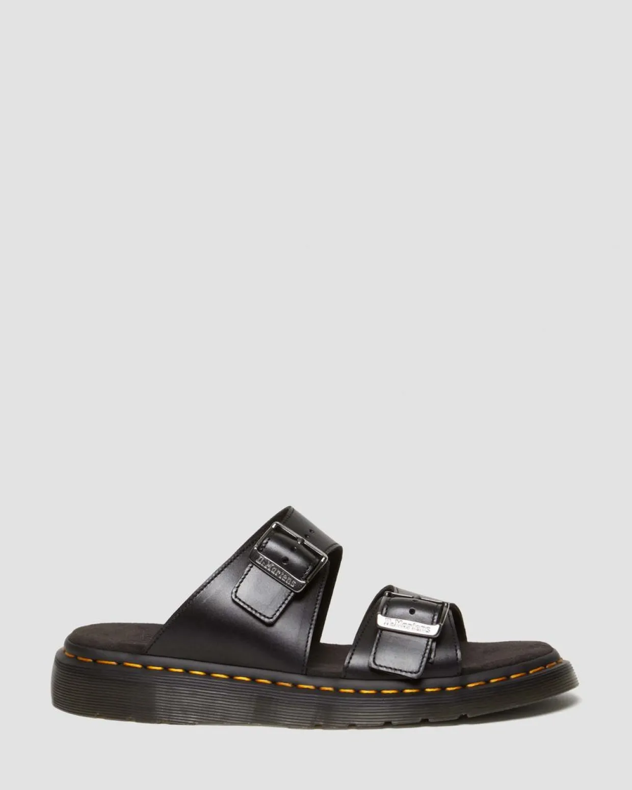 Dr. Martens Sandales Josef En Cuir à Boucles Noir — Analine Cheap