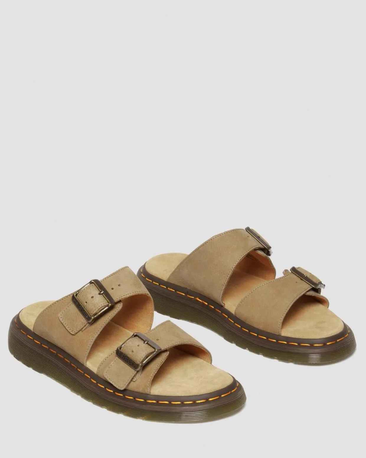 Dr. Martens Sandales Josef En Cuir Nubuck à Boucles Savannah Tan — Tumbled Nubuck Online