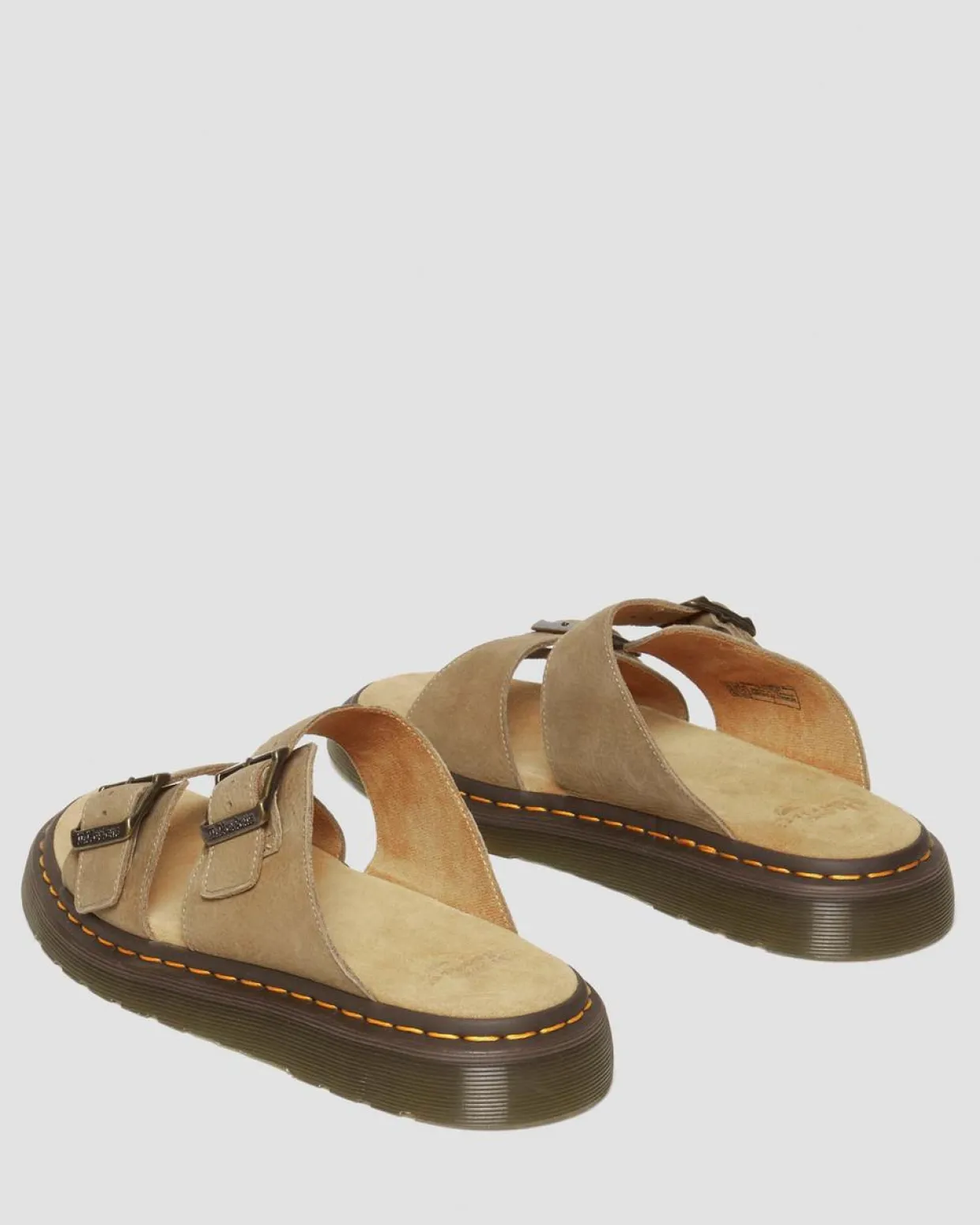 Dr. Martens Sandales Josef En Cuir Nubuck à Boucles Savannah Tan — Tumbled Nubuck Online