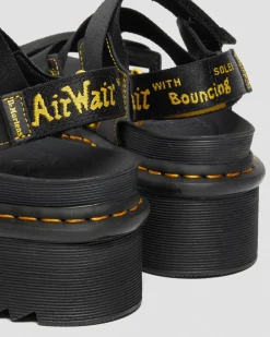 Dr. Martens Sandales Kimber à Brides Et à Logo Noir — Hydro Leather Clearance