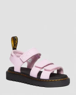 Dr. Martens Sandales Klaire En Cuir Athena à Brides Velcro Junior Rose clair — Athena Best