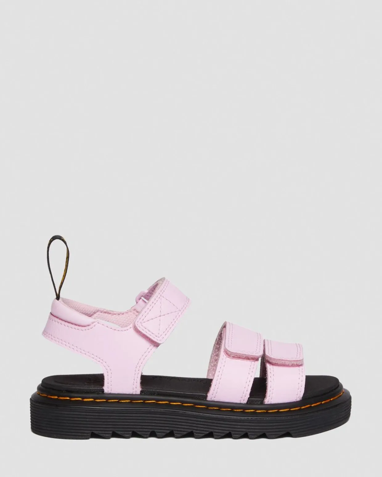 Dr. Martens Sandales Klaire En Cuir Athena à Brides Velcro Junior Rose clair — Athena Best