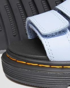 Dr. Martens Sandales Klaire En Cuir Athena à Brides Velcro Junior Zen Blue — Athena Best