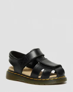 Dr. Martens Sandales Moby II En Cuir à Brides Velcro Pour Tout-petit Noir — T Lamper Sale