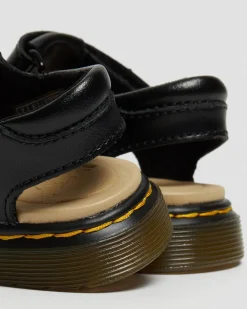 Dr. Martens Sandales Moby II En Cuir à Brides Velcro Pour Tout-petit Noir — T Lamper Sale