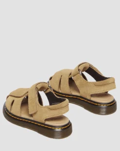 Dr. Martens Sandales Moby II En Daim Bronx Camel Pour Tout-petit Savannah Tan — Bronx Suede Discount