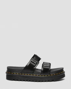 Dr. Martens Sandales Myles En Cuir Brando à Boucles Noir — Brando Discount