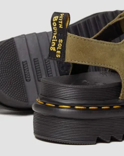 Dr. Martens Sandales Nartilla En Cuir Tumbled Nubuck Muted Olive — Tumbled Nubuck Best Sale