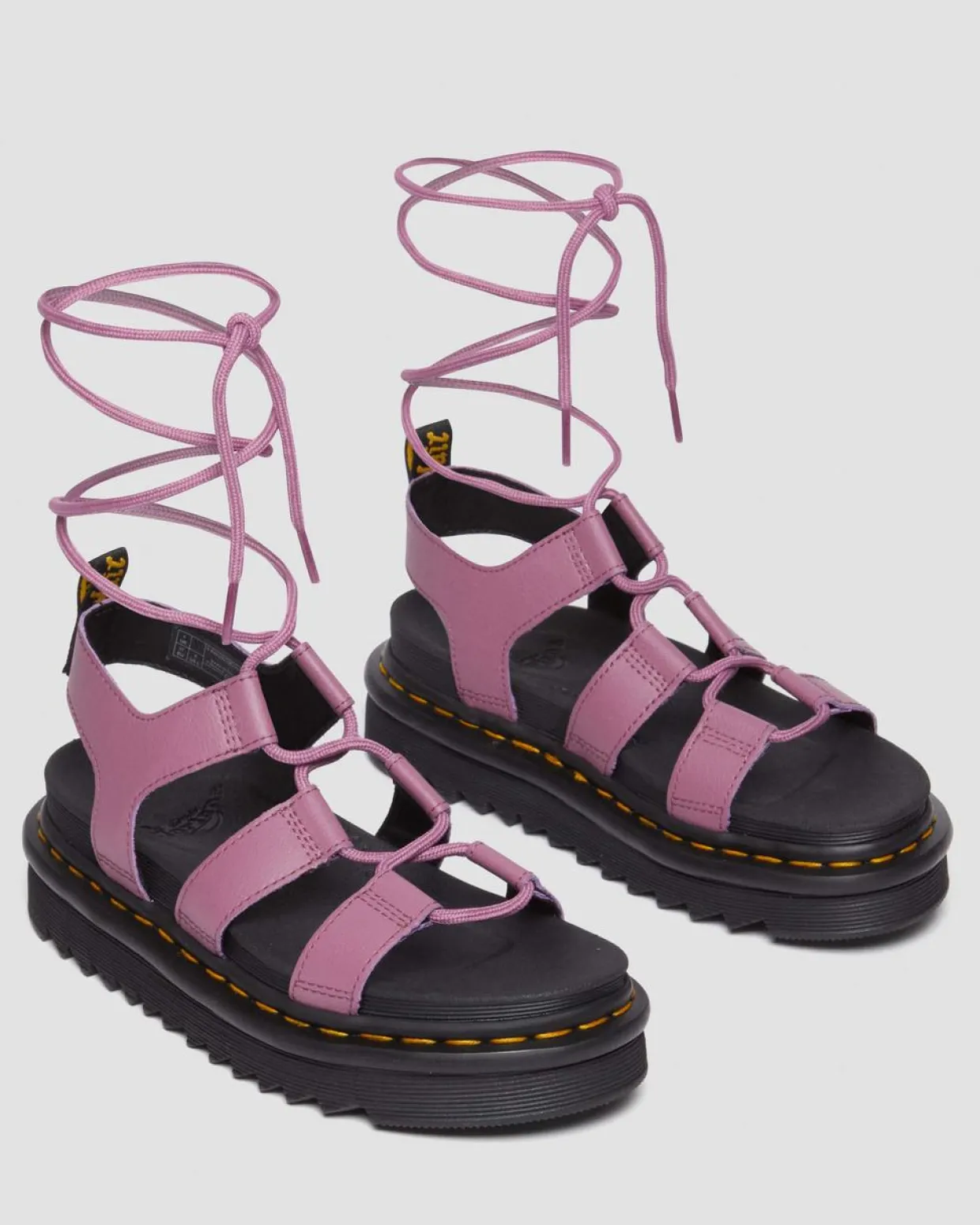 Dr. Martens Sandales Nartilla En Cuir Muted Purple — Athena Clearance
