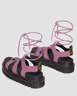 Dr. Martens Sandales Nartilla En Cuir Muted Purple — Athena Clearance