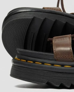Dr. Martens Sandales Nartilla Illusion En Cuir Marron foncé — New Oily Illusion Hot