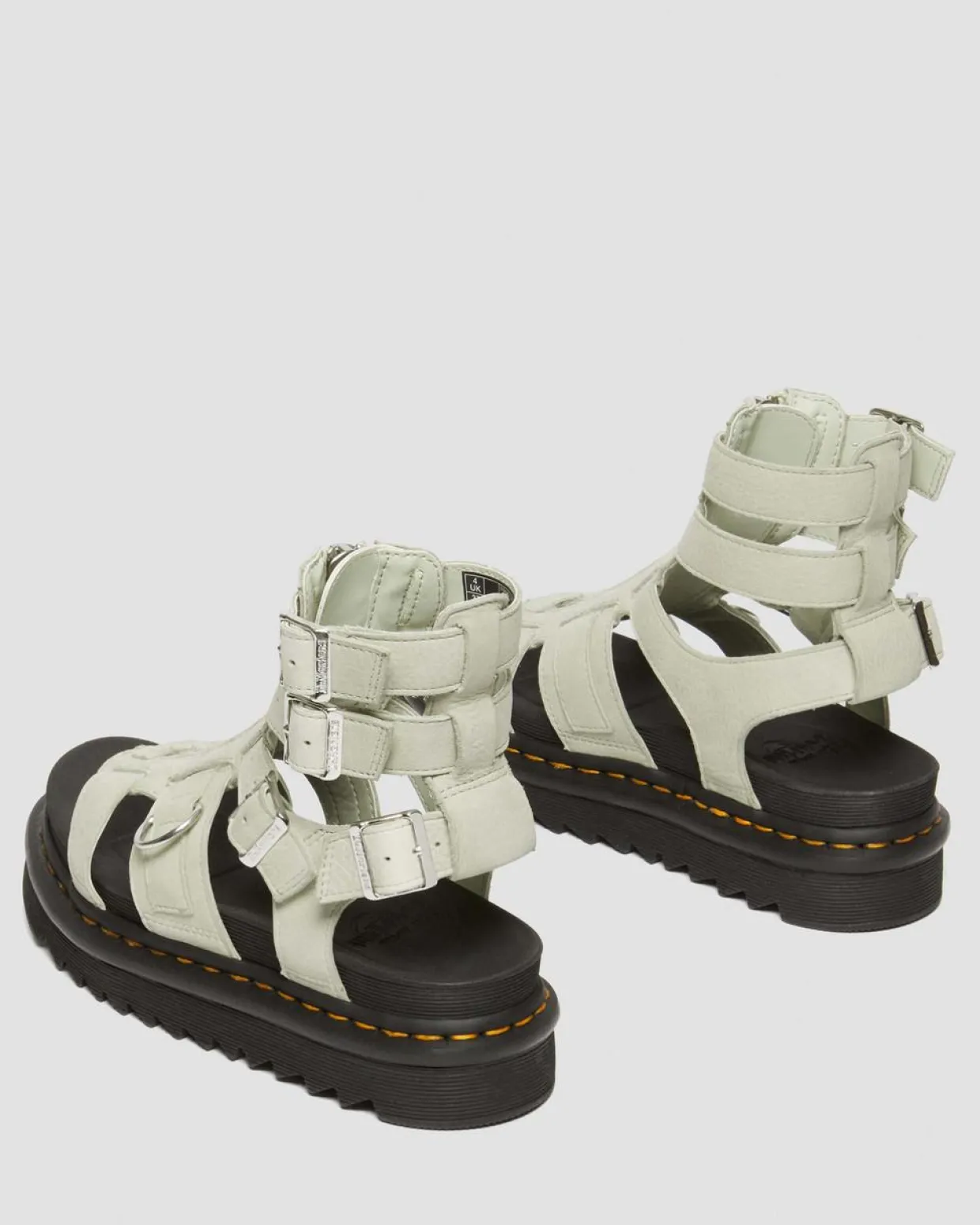 Dr. Martens Sandales Olson En Cuir Tumbled Nubuck à Zip Smoked Mint — Tumbled Nubuck Store