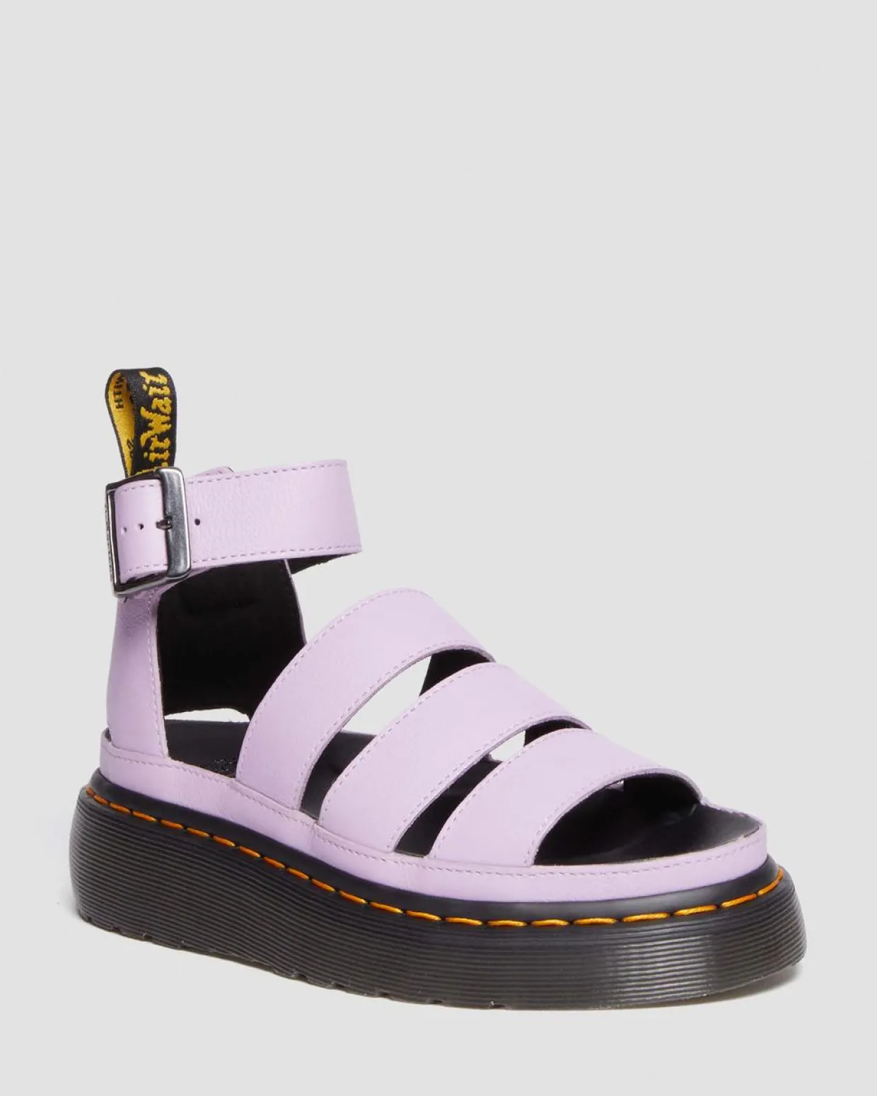 Dr. Martens Sandales Plateformes Clarissa II En Cuir à Brides Lilas — Pisa Cheap
