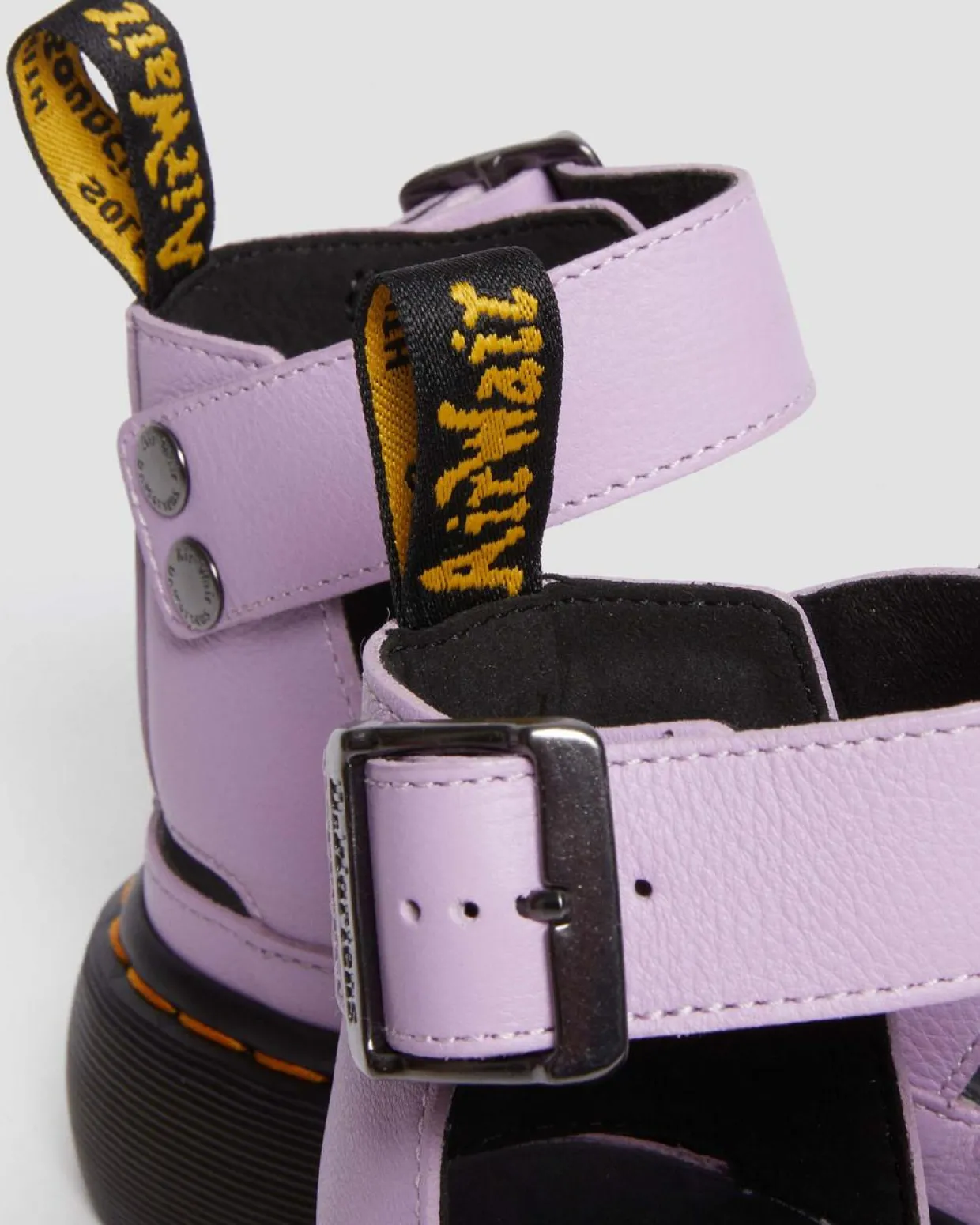Dr. Martens Sandales Plateformes Clarissa II En Cuir à Brides Lilas — Pisa Cheap