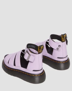 Dr. Martens Sandales Plateformes Clarissa II En Cuir à Brides Lilas — Pisa Cheap