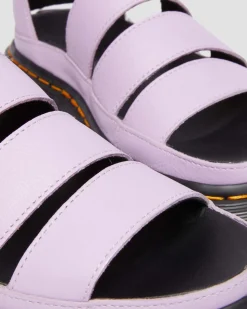 Dr. Martens Sandales Plateformes Clarissa II En Cuir à Brides Lilas — Pisa Cheap