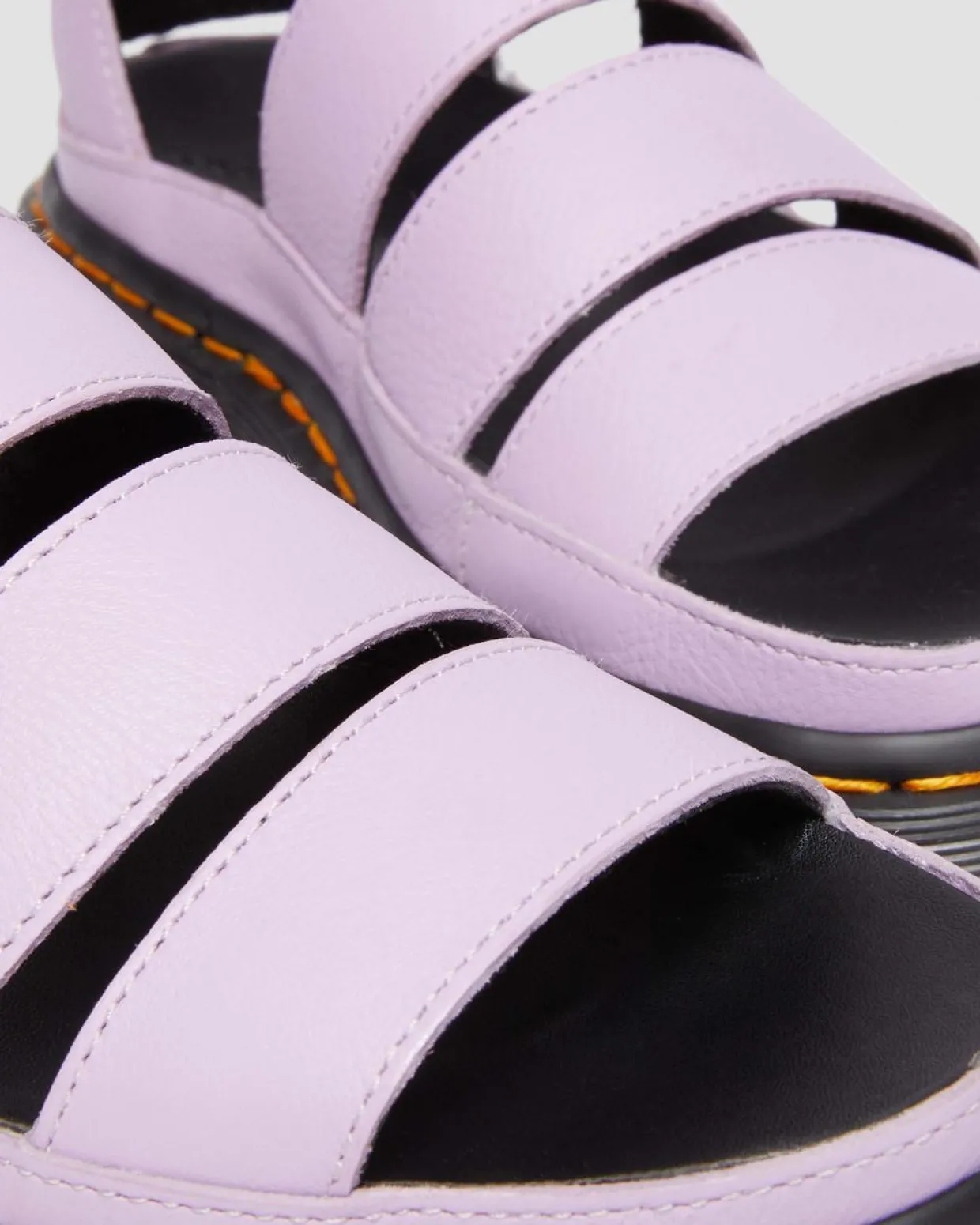 Dr. Martens Sandales Plateformes Clarissa II En Cuir à Brides Lilas — Pisa Cheap