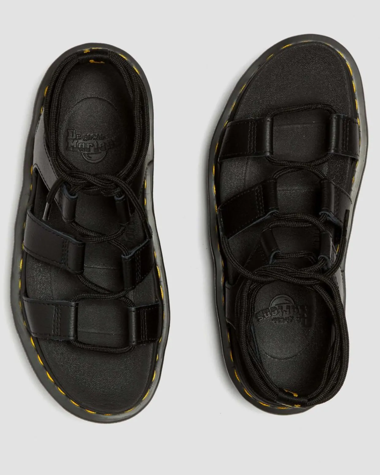 Dr. Martens Sandales Plateformes En Cuir Nartilla Noir — Athena Online